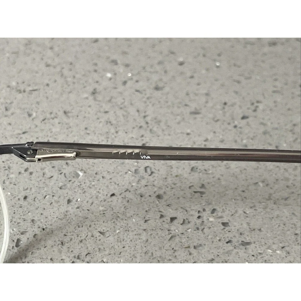 ViVA Eyeglasses Frames ONLY 211 GRY Grey 51-17-140 Half Rim